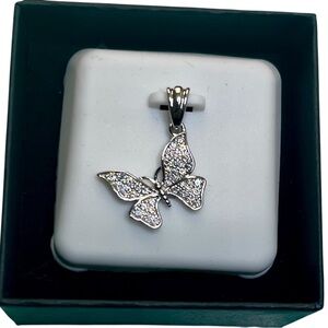 🆕 Butterfly Moissanite Sterling Pendant .5 ctwt